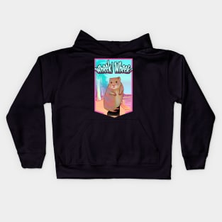 Guinea pig, Skateboard, Skating, Sunhine, Wheek! Kids Hoodie